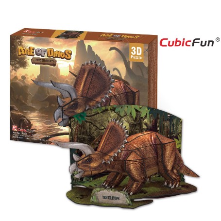 PUZZLE 3D DINOSAURIO TRICERAPTOPS P668H (41 PIEZAS)