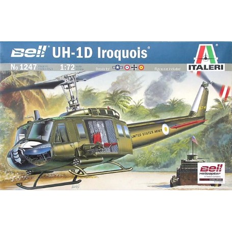 MAQU.ITALERI 1/72  HELICOPTERO UH-1D IROQUOIS con calcas espa