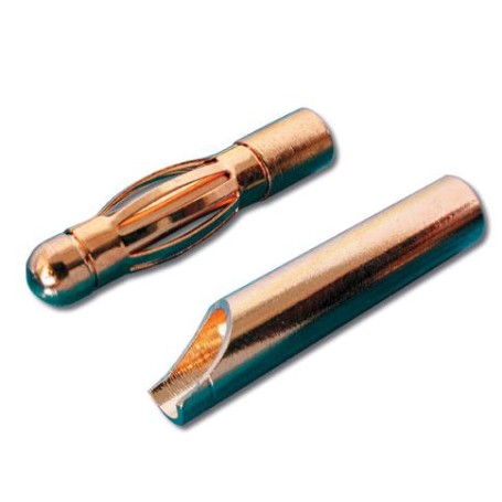 CONECTOR ORO 4 MM ( MACHO + HEMBRA ) 1 PAR