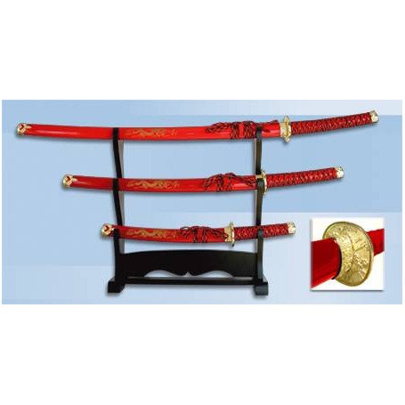 ALBAINOX SET KATANAS TOLE 10 PEANA 69/49/29CM 31515-RO