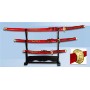 ALBAINOX SET KATANAS TOLE 10 PEANA 69/49/29CM 31515-RO