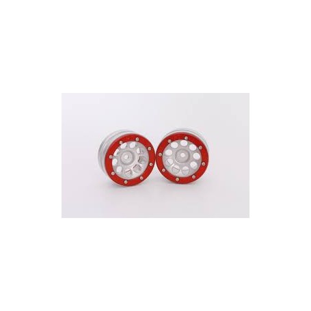 CRAWLER LLANTAS BEADLOCK PT ECHOLE SILVER/RED 1.9 MT0050SR