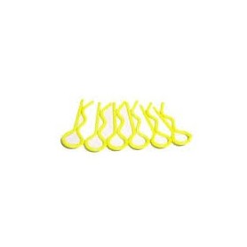 CLIPS CARROCERIA 1/8 FASTRAX FLUOR AMARILLO FAST210FY