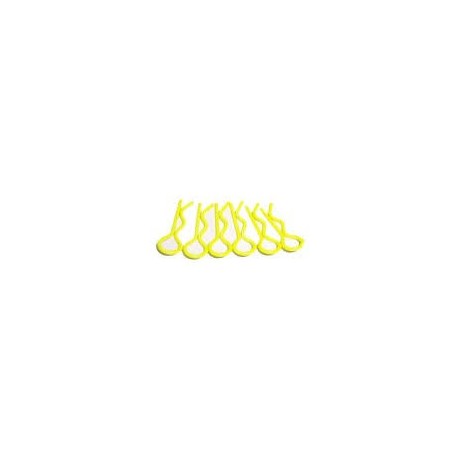 CLIPS CARROCERIA 1/8 FASTRAX FLUOR AMARILLO FAST210FY