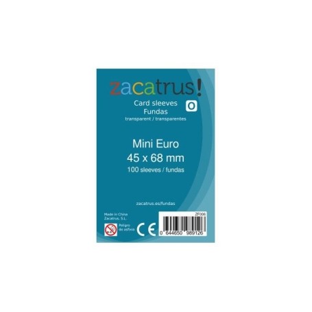 ZACATRUS FUNDA DE CARTAS 45X68MM MINI EURO (100)