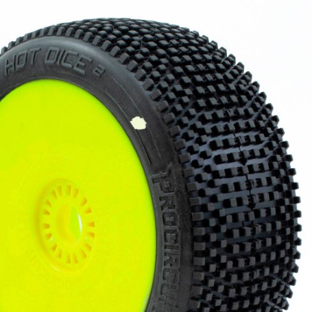 NEUMATICOS 1/8 PROCIRCUIT V2 HOT DICE C1 (SUPER SOFT) CON LLANTA