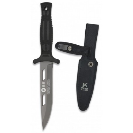 ALBAINOX CUCHILLO BOTERO K25 BLACK COATED HOJA 12.4 CM 32193