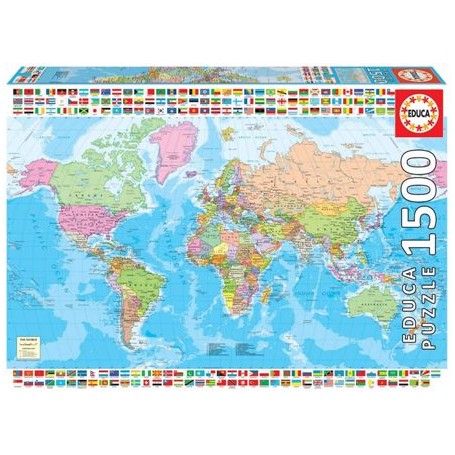 PUZZLE EDUCA 1500 MAPAMUNDI POLITICO 18500