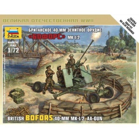 MAQ.ZVEZDA 1/72 BRITISH BOFOR 40 MM 6170
