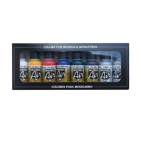 VALLEJO MODEL AIR SET 8 COLORES BASICOS 71174