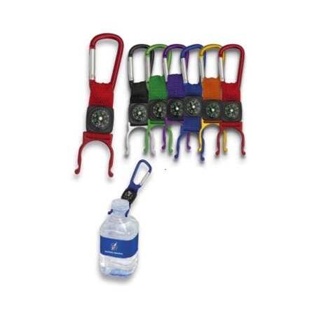 LLAVERO MOSQUETON Y BRUJULA, PORTA BOTELLAS (1 UNIAD)