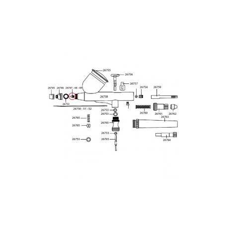 OBTURADOR AEROGRAFO 0.2 MM D-102,D-103,D-116
