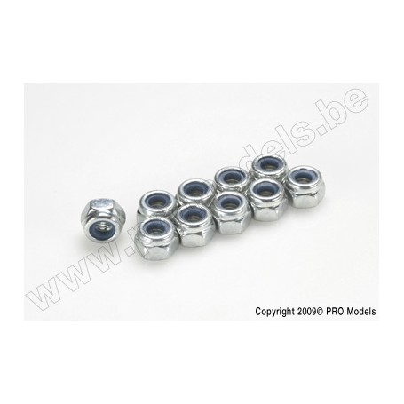 TUERCA M5 CON FRENO GALVANIZADA  (10)         