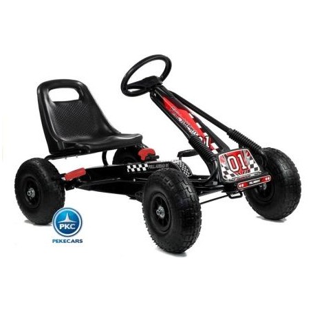 KART A PEDALES COMPETICION BLANCO/ROJO  RUEDAS HIMCHABLES 