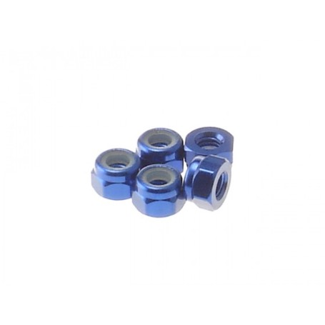 TUERCA M3 ALUM. HIROSEIKO AZUL  (5 Und.) HS-69220