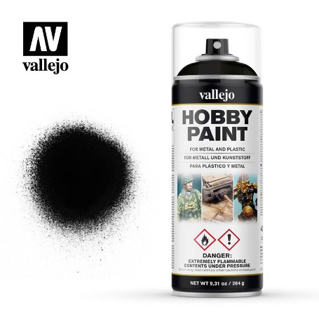 VALLEJO SPRAY NEGRO IMPRIMACION 400ML 28012