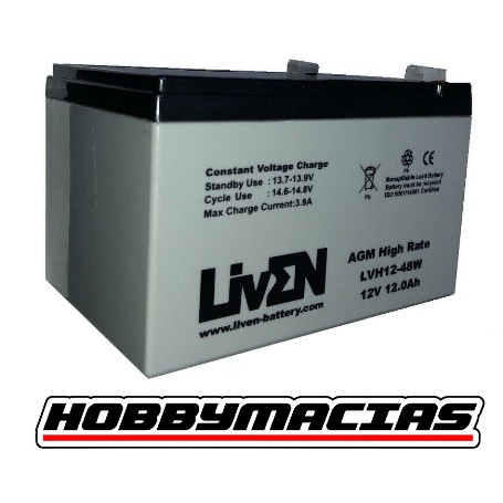 BATERIA PLOMO 12V 12AH 48W C20 F2 ALTA DESCARGA