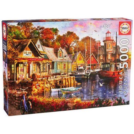 PUZZLE EDUCA 5000 ATARDECER EN EL PUERTO 18015