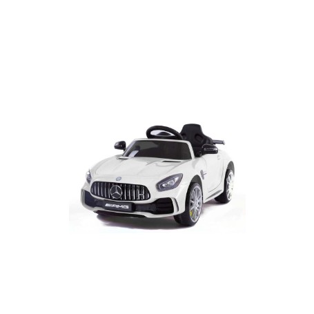 COCHE BATERIA INFANTIL MERCEDES AMG GTR  BLANCO 12V