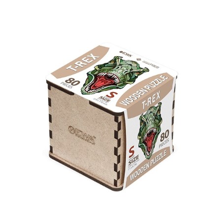 MAQUETA PUZZLE EWA T-REX (S) 80 PIEZAS CAJA DE MADERA. 