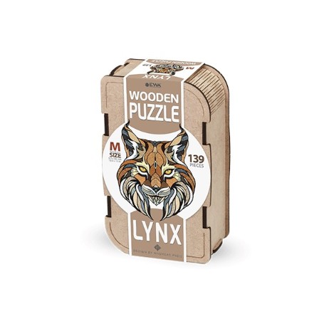 MAQUETA PUZZLE EWA LINCE (M) 139 PIEZAS CAJA DE MADERA. 