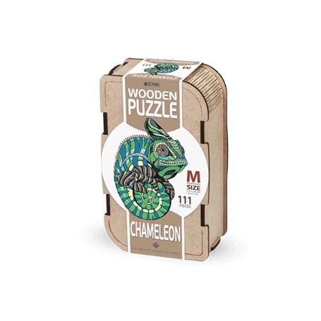 MAQUETA PUZZLE EWA CAMALEON (M) 139 PIEZAS CAJA DE MADERA. 
