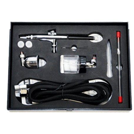 AEROGRAFO SIVA  DOBLE  ACCION KIT 3 AGUJAS (0.2-0.3-0.5MM)