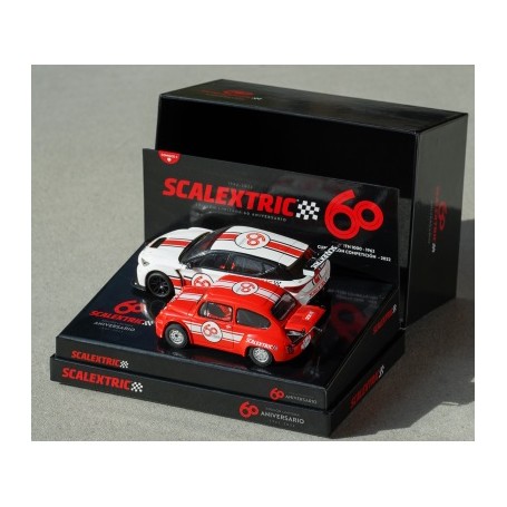 SCX 60 ANIVERSARIO ABARTH 1000 + CUPRA TCR