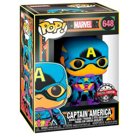 FUNKO BLACKLIGHT MARVEL CAPITAN AMARICA  EXCLUSIVE 48845