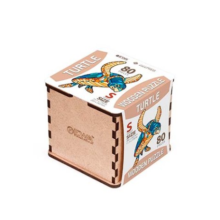 PUZZLE MADERA EWA TORTUGA 80 PZAS CAJA MADERA 229