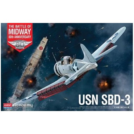 MAQUETAS ACADEMY 1/48 AVION USN SBD-3 BATLLE OF MIDWAY 12345