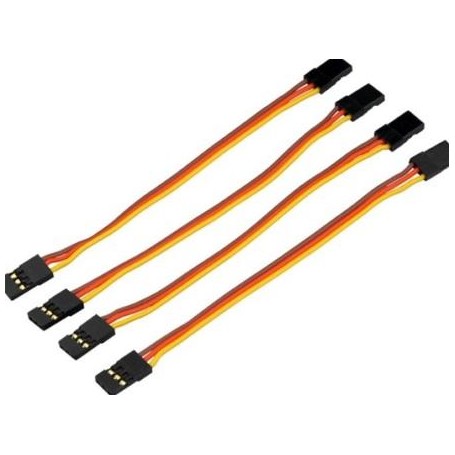 CONECTOR ALARGADOR SERVO MACHO-MACHO 10CM JR( 4 pzas )