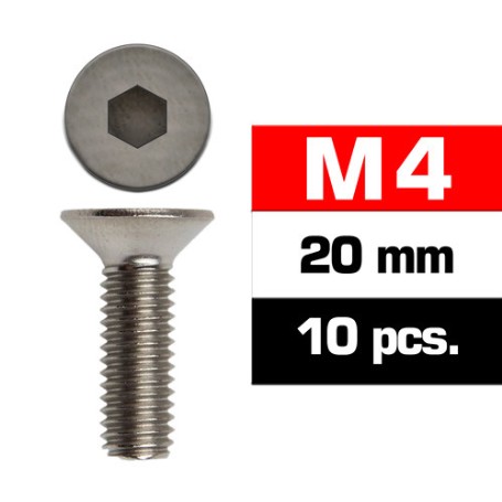 TORNILLO AVELLANADO ALLEN M4X20 NEGRO UR161420 (10U)
