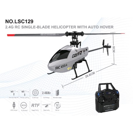 HELICOPTERO 4 CH HELICUTE SIMPLE PALA CON AUTO ESTABILIZADOR LSC129