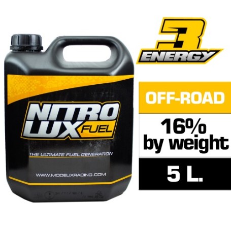 COMBUSTIBLE NITROLUX ENERGY  OFF ROAD 16% 5 LITROS BY WAIGHT EU NO LICENCIA.