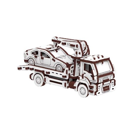 MAQUETA MADERA CAMION GRUA  (110 PIEZAS) MR PLAYWOOD 10805