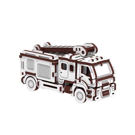 MAQUETA MADERA CAMION BOMBEROS  (86 PIEZAS) MR PLAYWOOD 10803