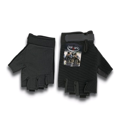 AIRSOFT GUANTES TACTICOS CORTOS NEGRO BARBARIC