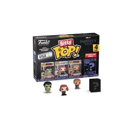 Funko Bitty Pop 4 Pack 2.5cm Marvel - Hulk + Viuda Negra+ Ojo de Halcon + ?