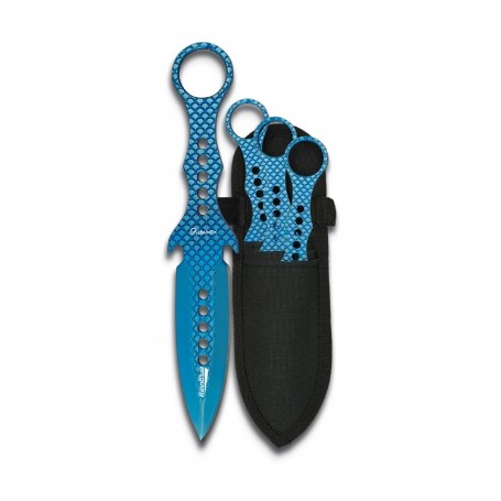 SET 3 LANZADORES RAIN BLUE CON FUNDA 19