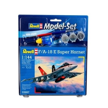 MAQUETA REVELL SET AVION F/A-18E SUPER HORNET. ESCALA 1:144