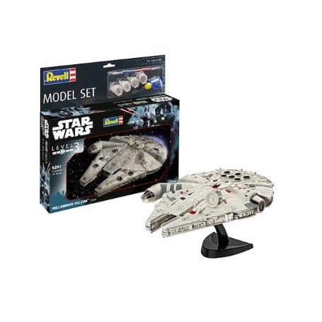 MAQ.REVELL STAR WARS,HALCON MILENARIO SET PINTURA/PEGAMENTO/PINCEL  1/241 63600