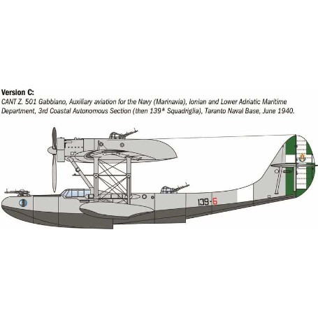 MAQUETA ITALERI 1/72 AVION CANT Z 501 GABBIANO  0112