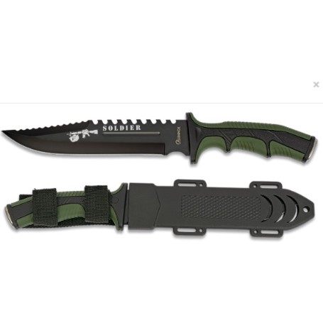 ALBAINOX CUCHILLO SOLDIER VERDE H: 19CM 32405