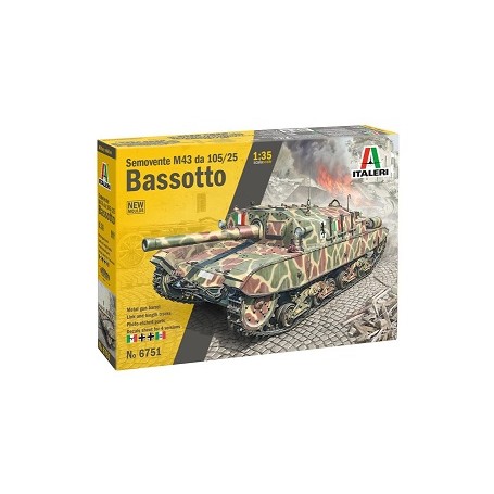 MAQUETA ITALERI 1/35 TANQUE SEMOVENTE M43 da 105/25 BASSOTTO