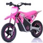 MOTO CROSS INFATIL 150W  12" 24V ROAN WARRIOR ROSA MX-E150. 