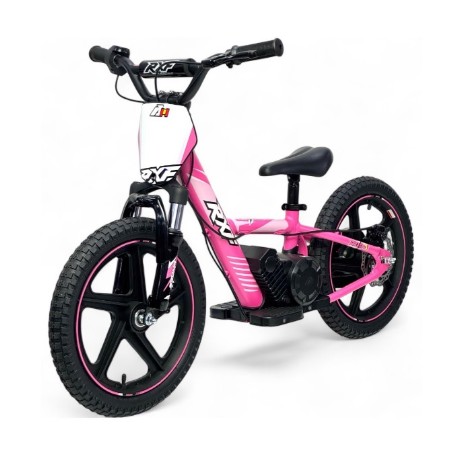 BICICLETA ELECTRICA 16" SIN PEDALES RXF sedna HORQUILLA ROSA