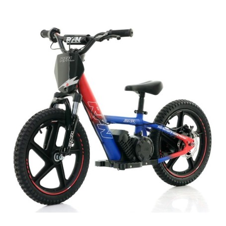 BICICLETA ELECTRICA 16" SIN PEDALES RXF sedna HORQUILLA AZUL/ROJA