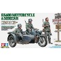 MAQU.TAMIYA 1/35 KS MOTORCYCLE CON SIDECAR 35384