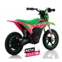 MOTO CROSS INFATIL 150W 12" 24V RFN  WARRIOR VERDE/ROSA  SX-E150. 